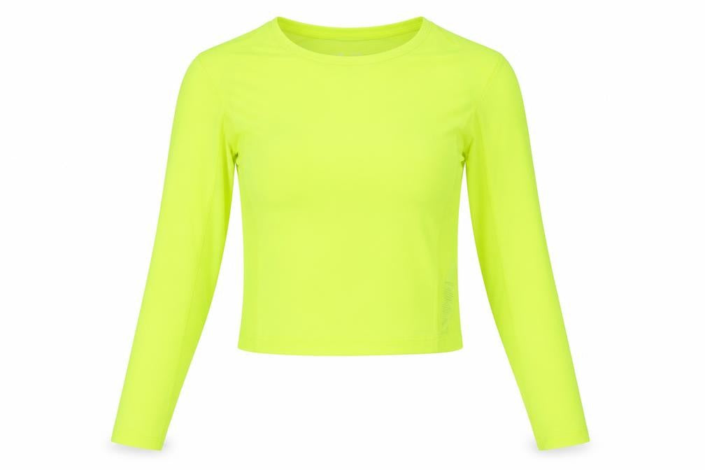ASOS Womens Yellow Polyester Basic T-Shirt Size 8 Round Neck - Fluorescent
