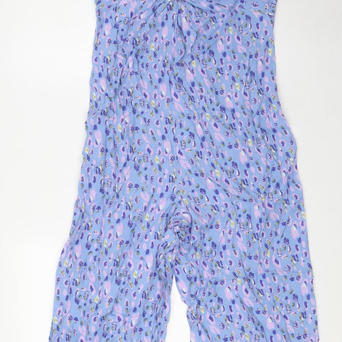 Y.A.S Womens Blue Viscose Jumpsuit One-Piece Size 12 L27 in