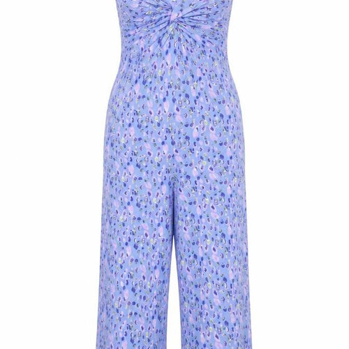 Y.A.S Womens Blue Viscose Jumpsuit One-Piece Size 12 L27 in