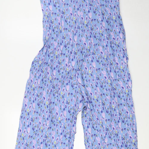 Y.A.S Womens Blue Viscose Jumpsuit One-Piece Size 12 L27 in