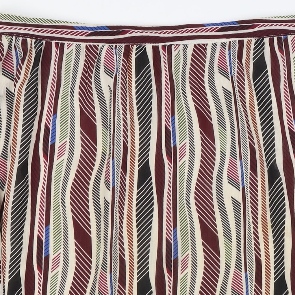 Jacqueline De Yong Womens Multicoloured Polyester A-Line Skirt Size 12 - Elasticated Waist