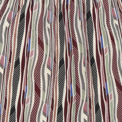 Jacqueline De Yong Womens Multicoloured Polyester A-Line Skirt Size 12 - Elasticated Waist