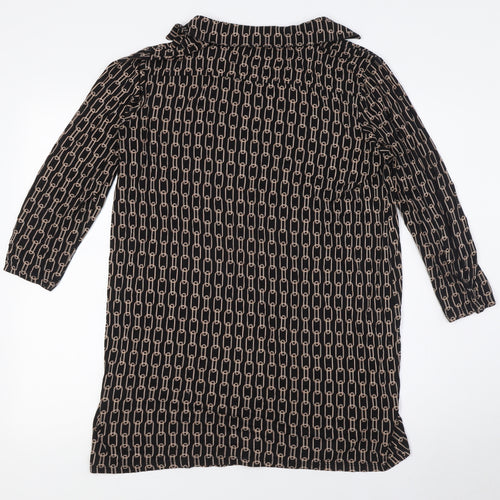 Principles Womens Black Polyester Tunic Blouse Size 14 V-Neck