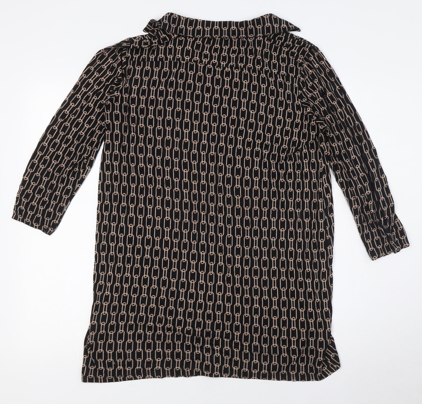 Principles Womens Black Polyester Tunic Blouse Size 14 V-Neck