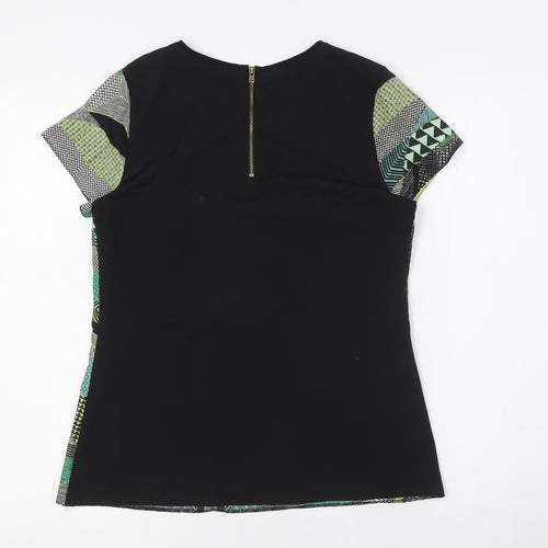 Dorothy Perkins Womens Multicoloured Polyester Basic Button-Up Size 8 Round Neck