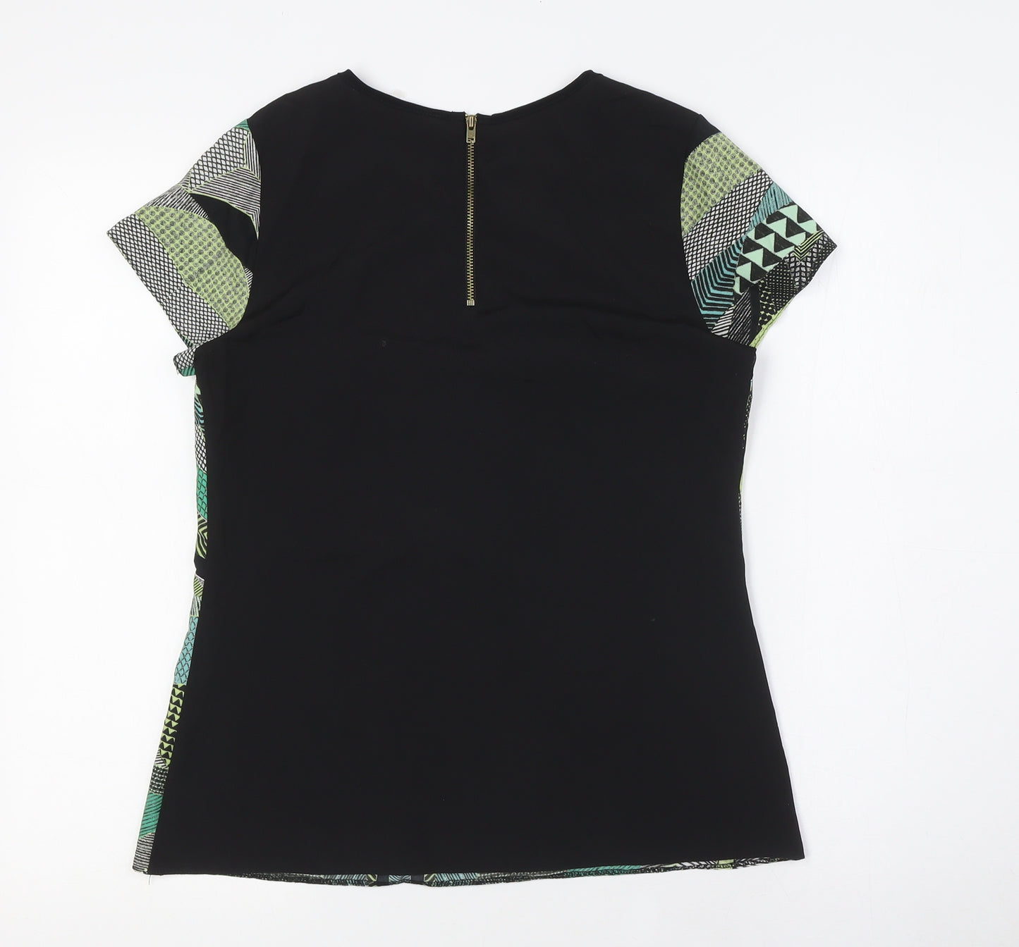 Dorothy Perkins Womens Multicoloured Polyester Basic Button-Up Size 8 Round Neck