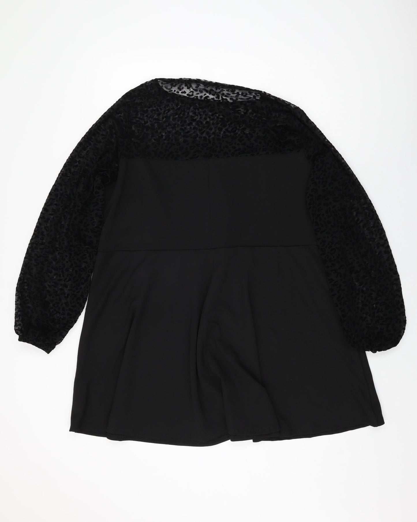 Love Yours Womens Black Polyester Skater Dress Size 22 Round Neck Pullover - Size 22-24