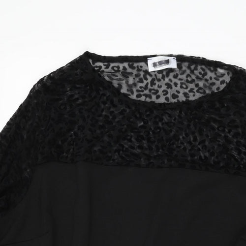 Love Yours Womens Black Polyester Skater Dress Size 22 Round Neck Pullover - Size 22-24