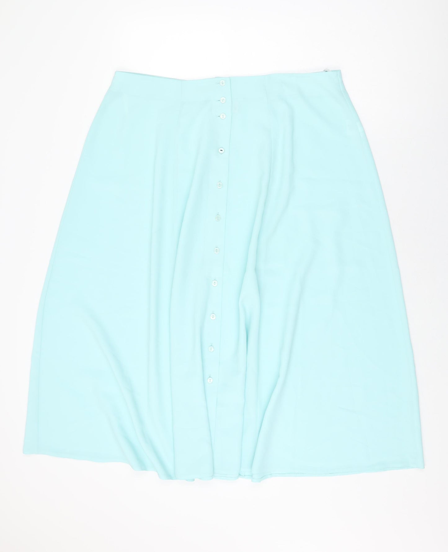 essence Womens Blue Polyester Swing Skirt Size 22 Button