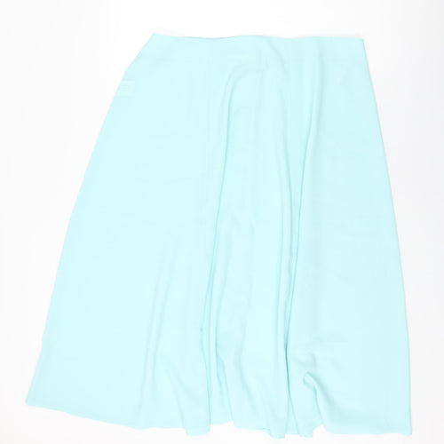 essence Womens Blue Polyester Swing Skirt Size 22 Button