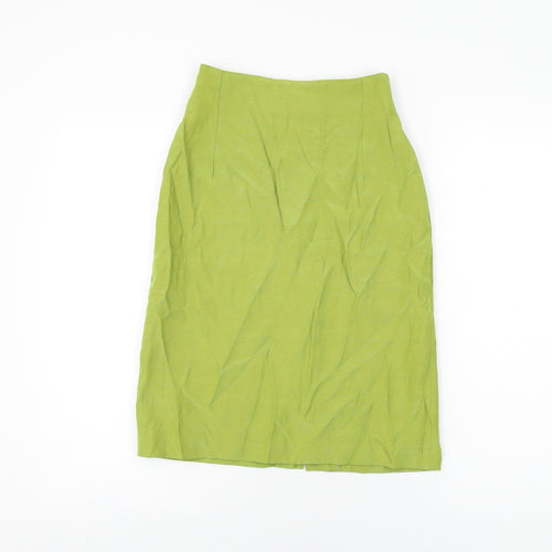 Hamells Womens Green Viscose Straight & Pencil Skirt Size 8 Zip