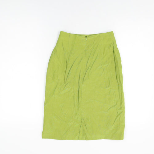 Hamells Womens Green Viscose Straight & Pencil Skirt Size 8 Zip