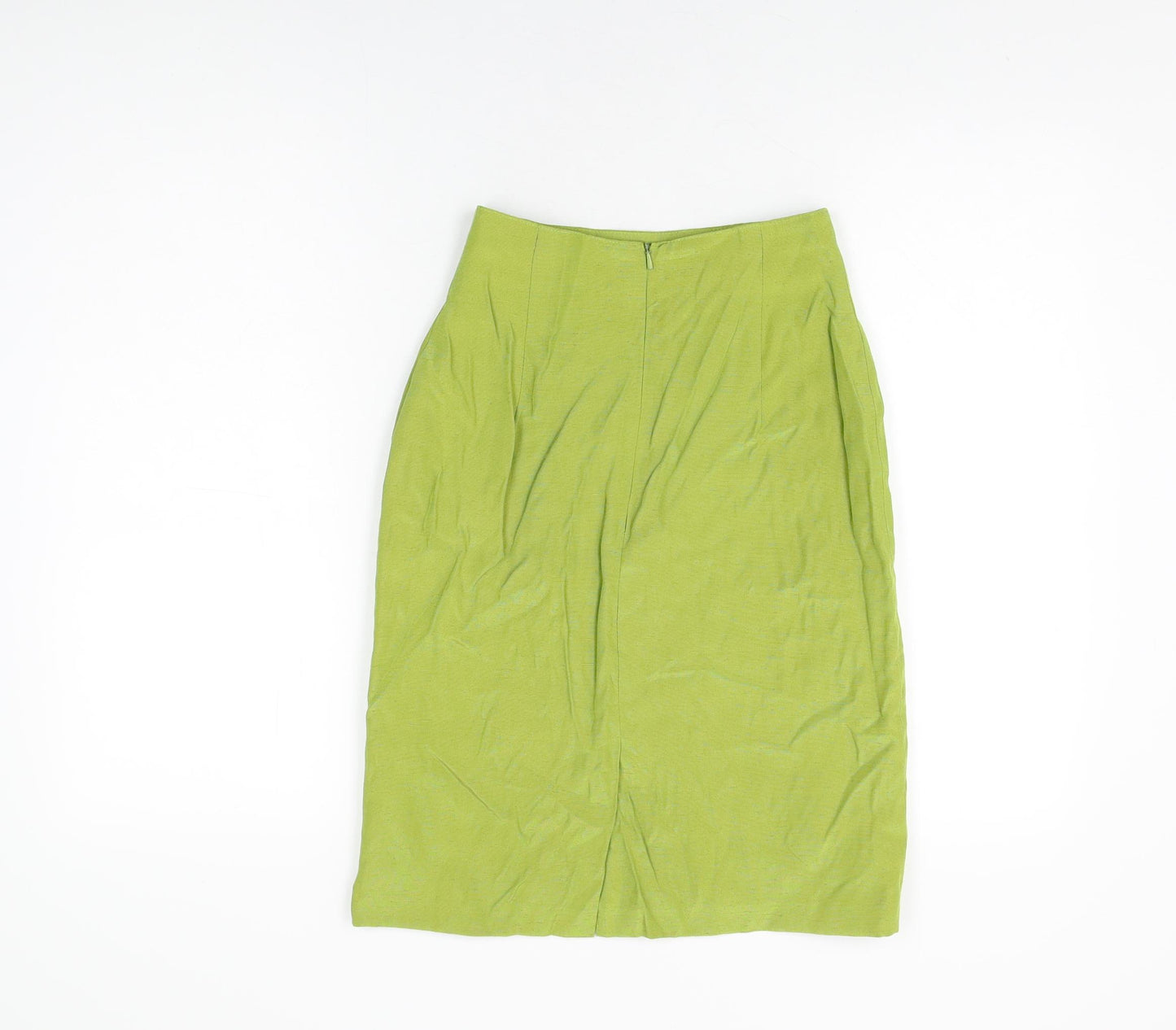 Hamells Womens Green Viscose Straight & Pencil Skirt Size 8 Zip
