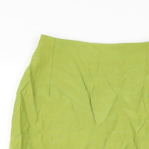 Hamells Womens Green Viscose Straight & Pencil Skirt Size 8 Zip