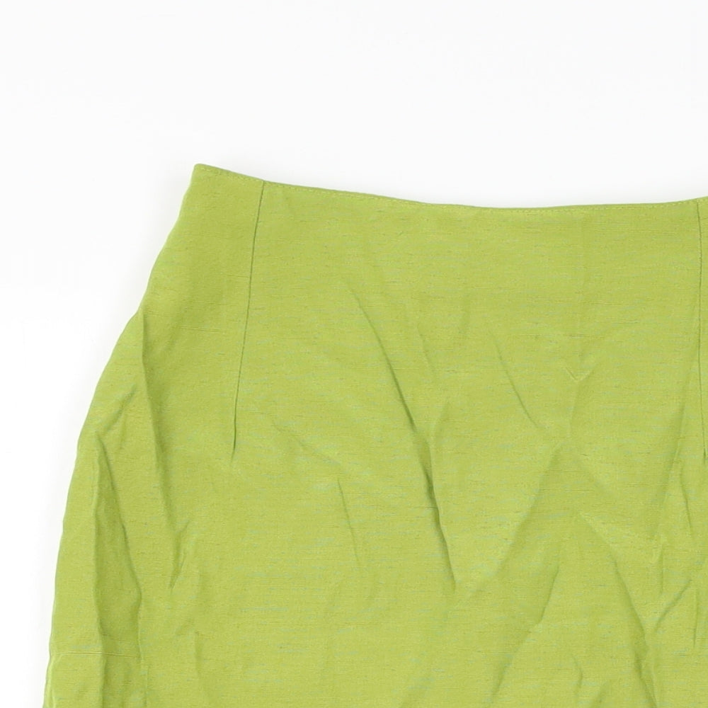Hamells Womens Green Viscose Straight & Pencil Skirt Size 8 Zip
