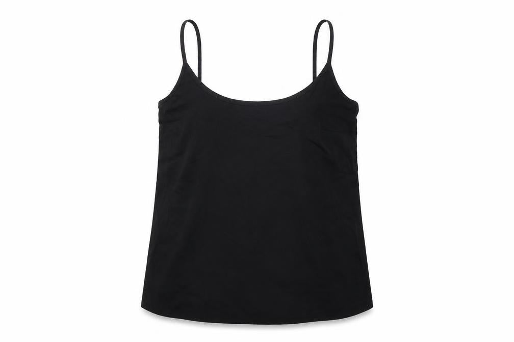 Marks and Spencer Womens Black Polyester Camisole T-Shirt Size 8 Scoop Neck