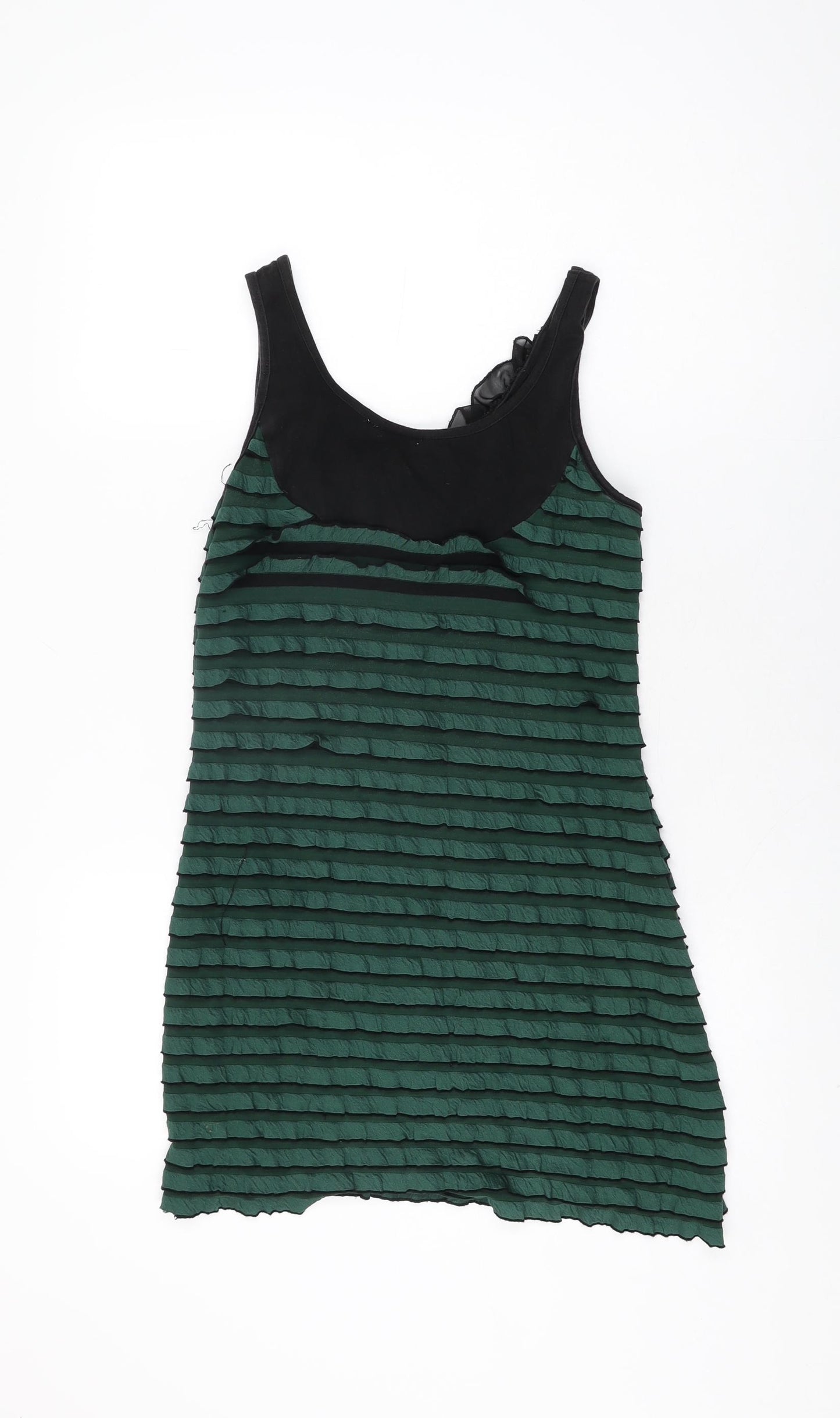 Little Mistress Womens Green Cotton Bodycon Size S Round Neck Pullover