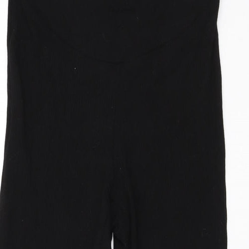 H&M Womens Black Cotton Trousers Size S L31 in Regular
