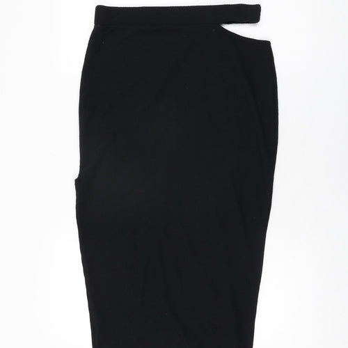 Nasty Gal Womens Black Polyester Straight & Pencil Skirt Size 14