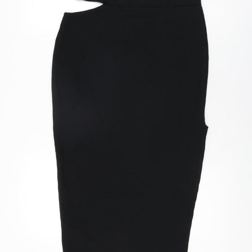 Nasty Gal Womens Black Polyester Straight & Pencil Skirt Size 14