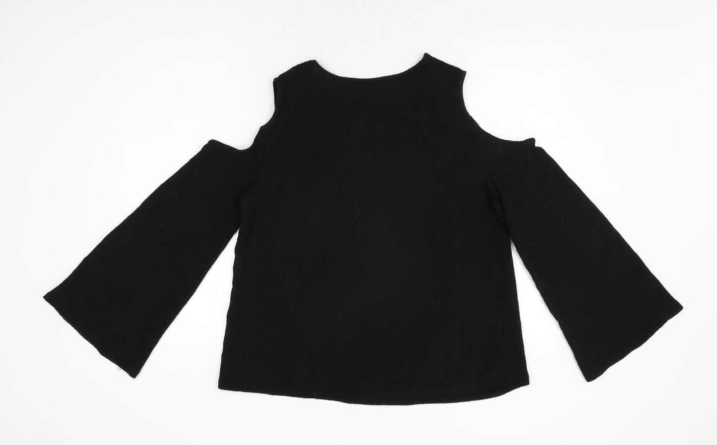 H&M Womens Black Polyester Basic T-Shirt Size M Round Neck