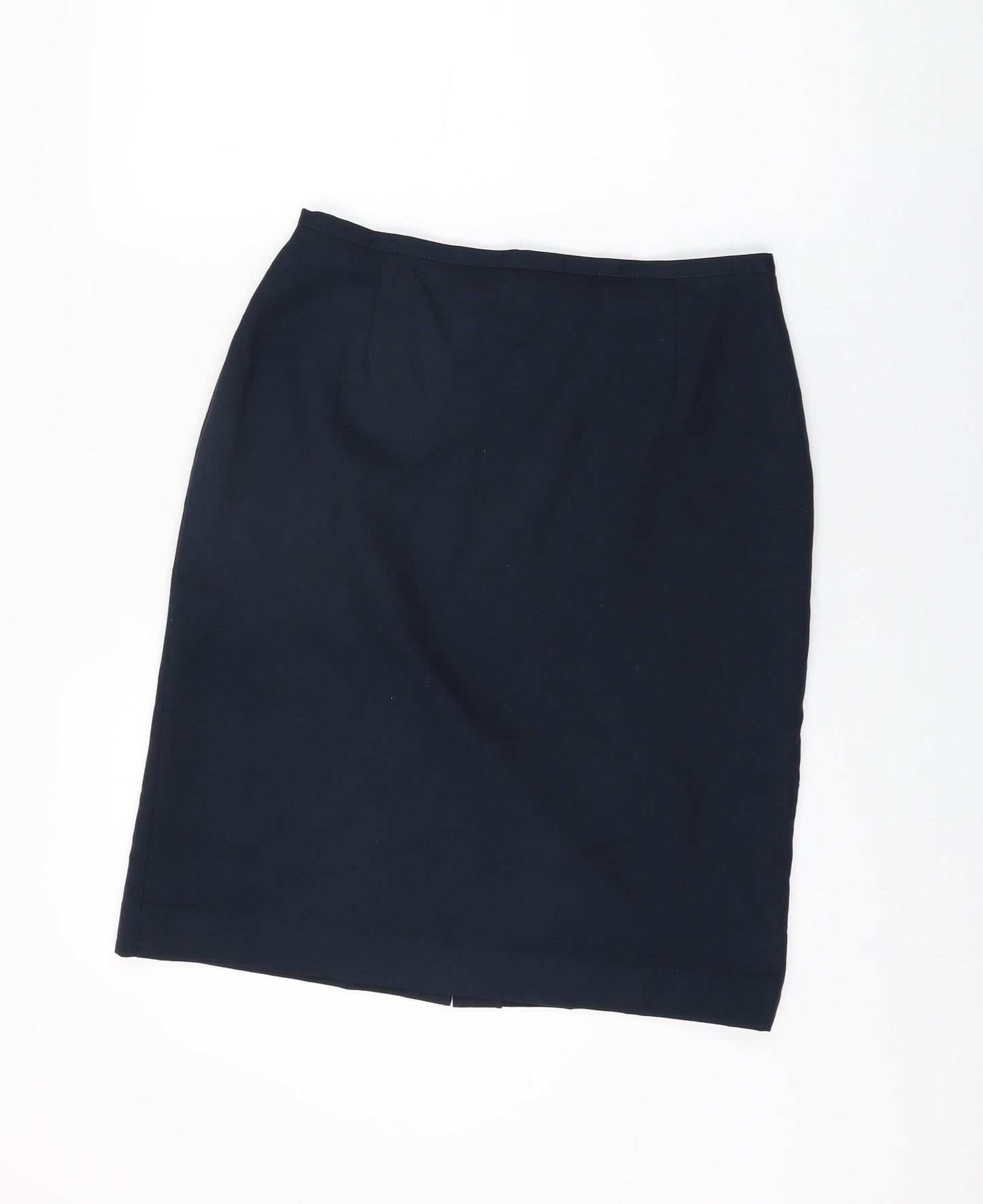 Klass Womens Blue Polyester Straight & Pencil Skirt Size 14 Zip