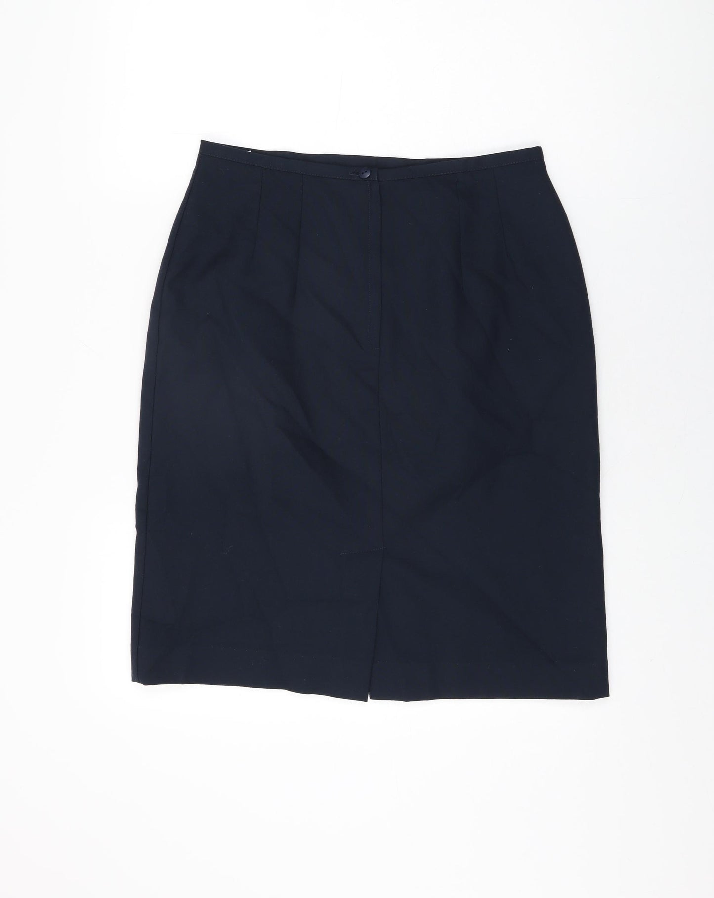 Klass Womens Blue Polyester Straight & Pencil Skirt Size 14 Zip