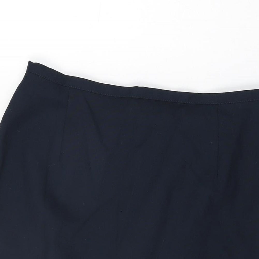 Klass Womens Blue Polyester Straight & Pencil Skirt Size 14 Zip