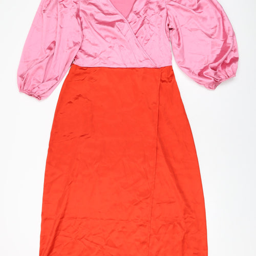 Myleene Klass Womens Pink Polyester A-Line Size 10 V-Neck Pullover
