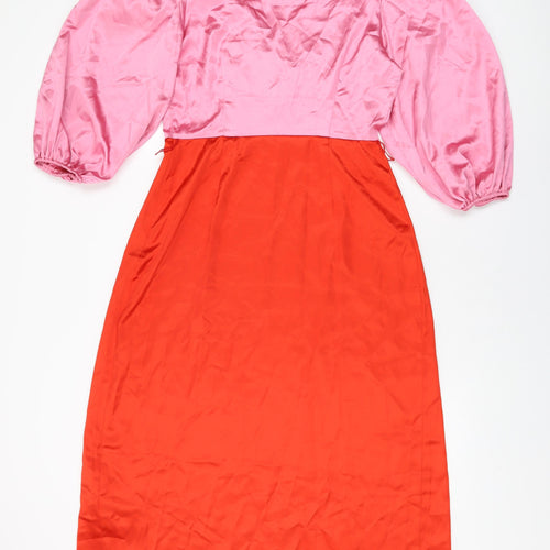 Myleene Klass Womens Pink Polyester A-Line Size 10 V-Neck Pullover