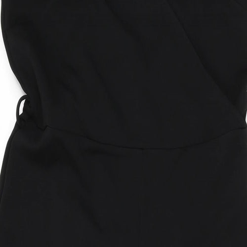 Girl in Mind Womens Black Polyester Jumpsuit One-Piece Size 12 L26 in Zip