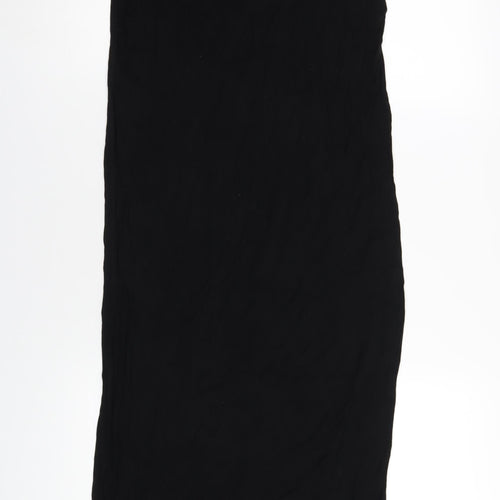 Boohoo Womens Black Viscose Maxi Size 16 Round Neck Pullover