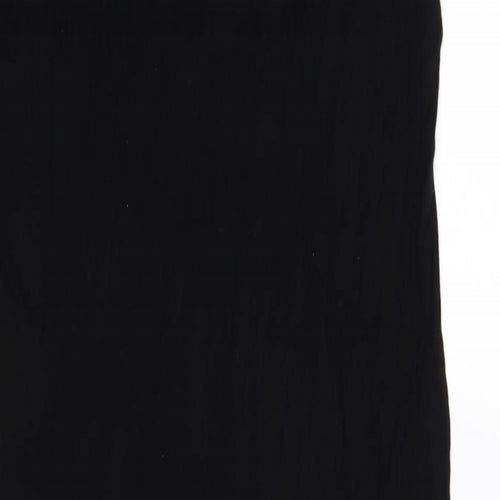Boohoo Womens Black Viscose Maxi Size 16 Round Neck Pullover