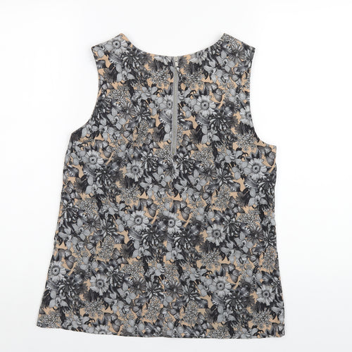 Oasis Womens Multicoloured Floral Polyester Basic Tank Size 12 One Shoulder