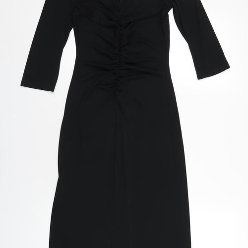 Debenhams Womens Black Polyester A-Line Size 10 V-Neck Pullover
