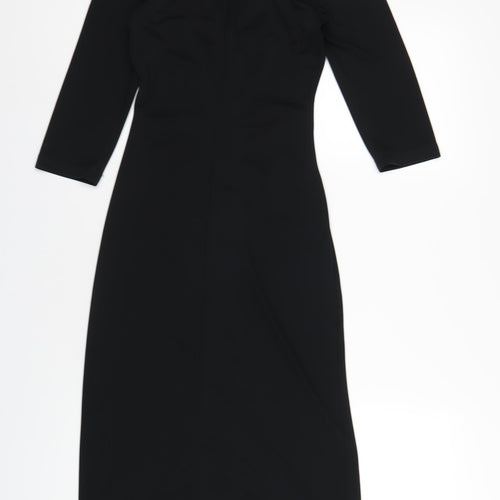 Debenhams Womens Black Polyester A-Line Size 10 V-Neck Pullover