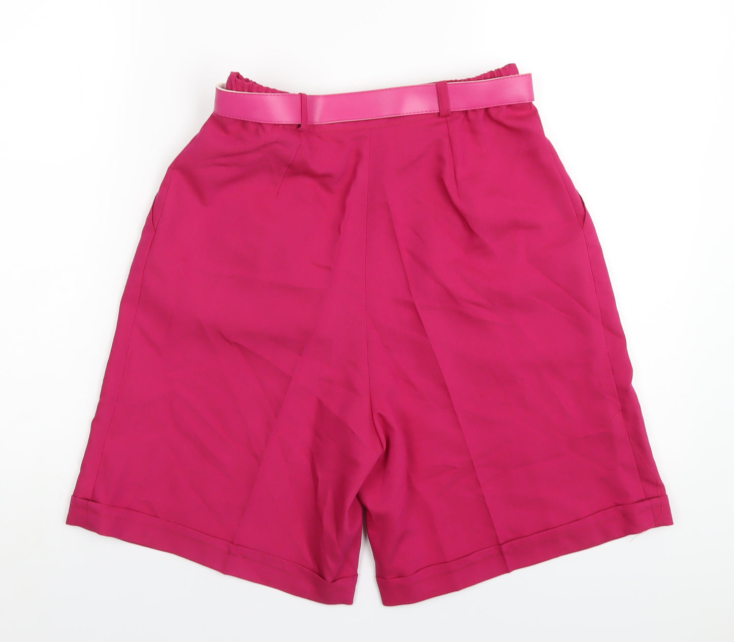 Canda Womens Pink Polyester Chino Shorts Size 10 L6 in Regular Zip