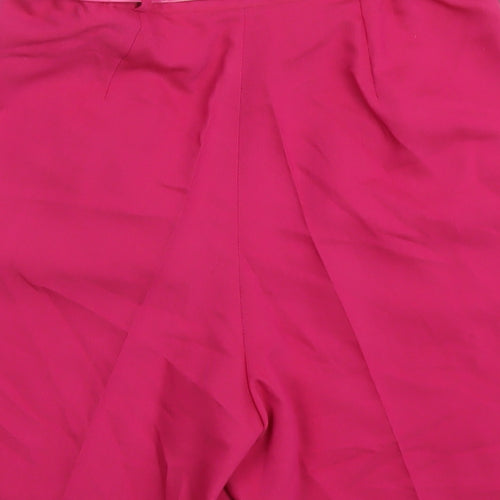 Canda Womens Pink Polyester Chino Shorts Size 10 L6 in Regular Zip