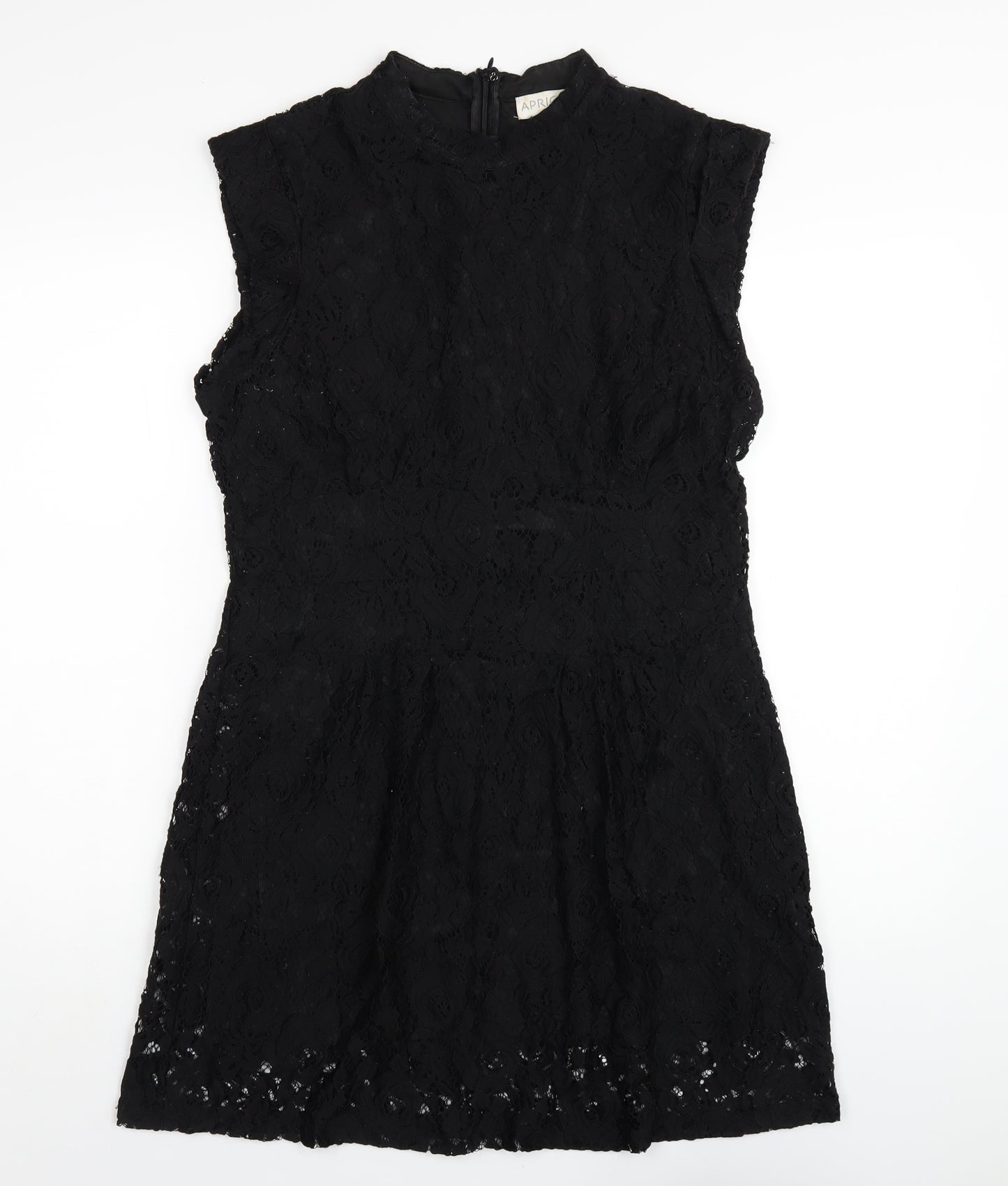 Apricot Womens Black Nylon A-Line Size 16 Round Neck Zip