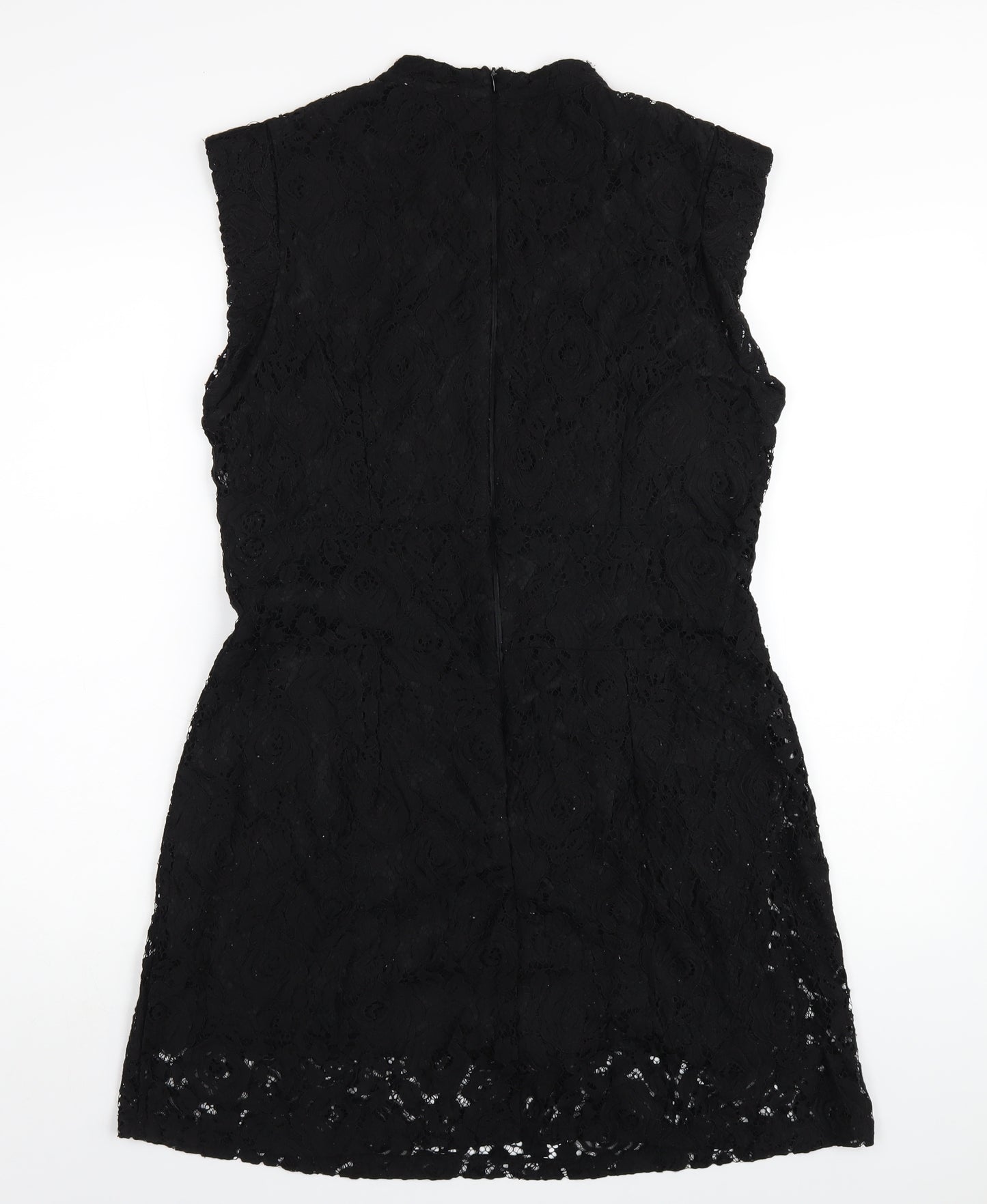 Apricot Womens Black Nylon A-Line Size 16 Round Neck Zip