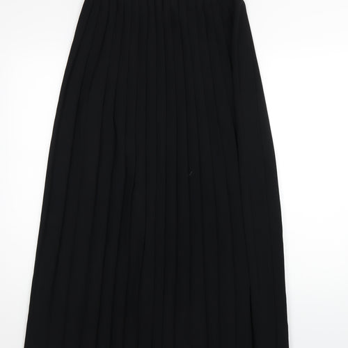 Wallis Womens Black Polyester Pleated Skirt Size 12