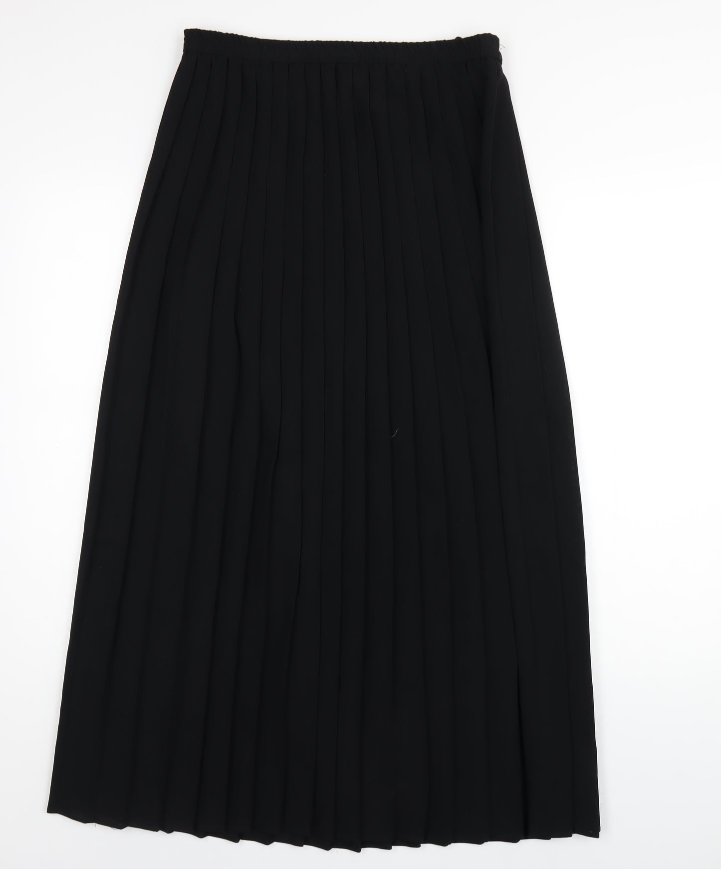 Wallis Womens Black Polyester Pleated Skirt Size 12