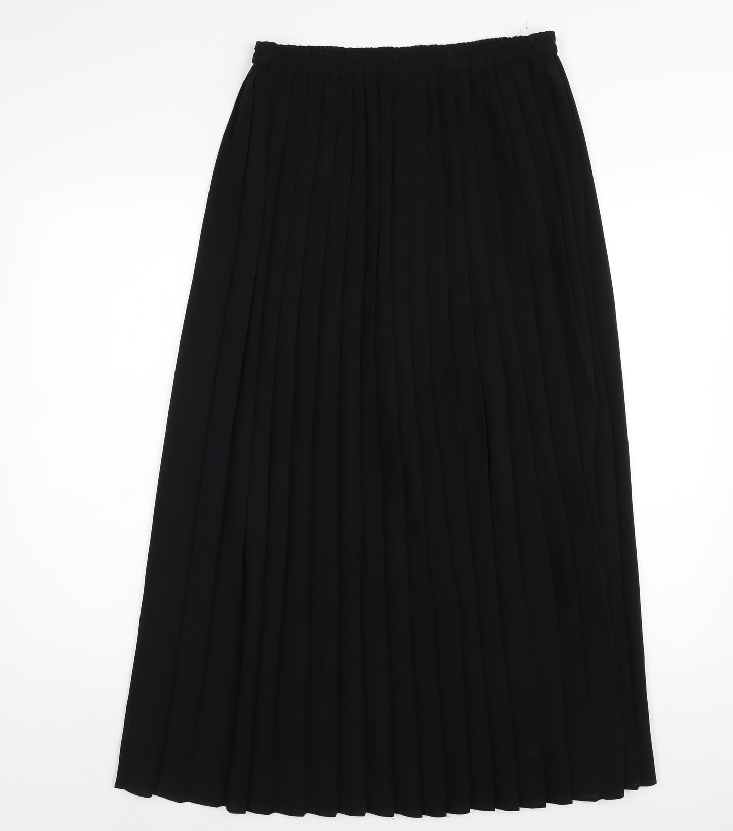 Wallis Womens Black Polyester Pleated Skirt Size 12