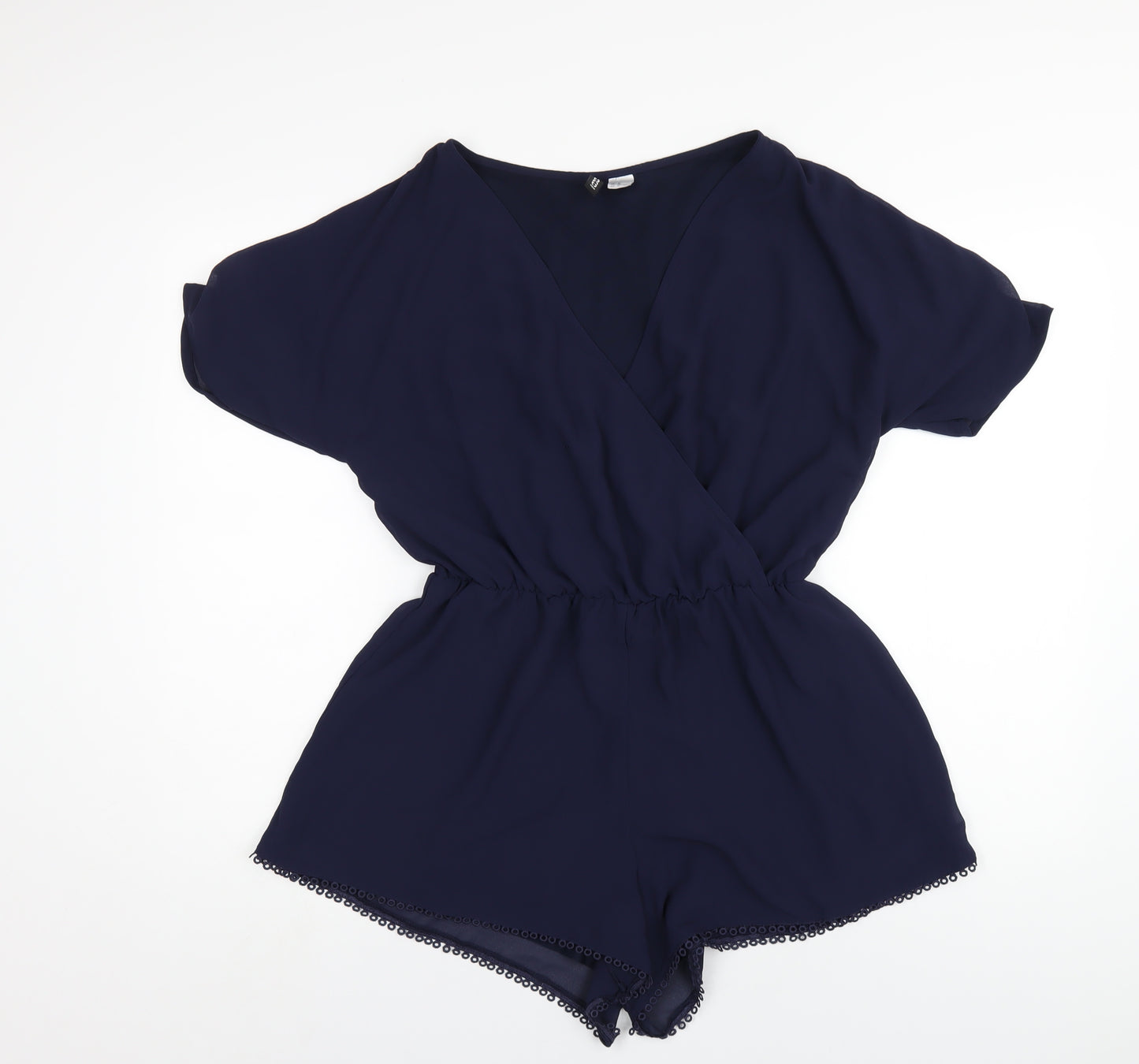 H&JM Womens Blue Polyester Playsuit One-Piece Size 12 Pullover