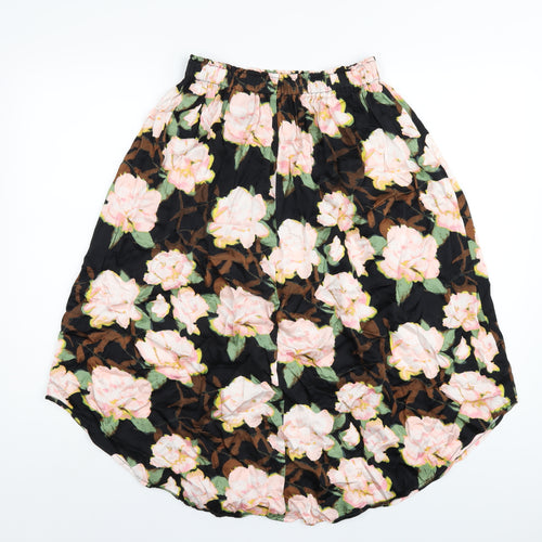 H&M Womens Multicoloured Floral Viscose A-Line Skirt Size 10