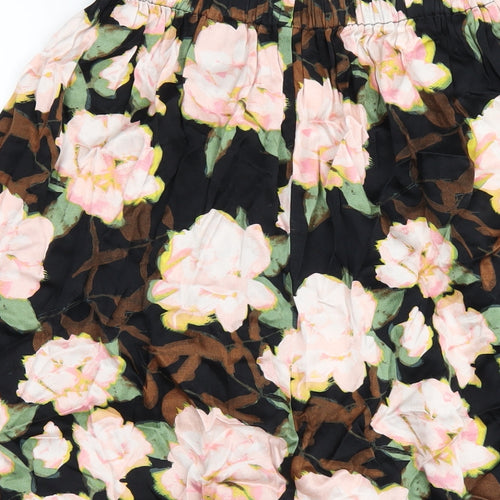 H&M Womens Multicoloured Floral Viscose A-Line Skirt Size 10