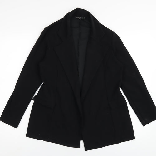 Boohoo Womens Black Jacket Blazer Size 10