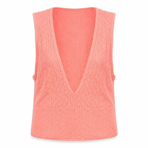 Dunnes Stores Womens Orange Polyamide Cropped Tank Size XS V-Neck