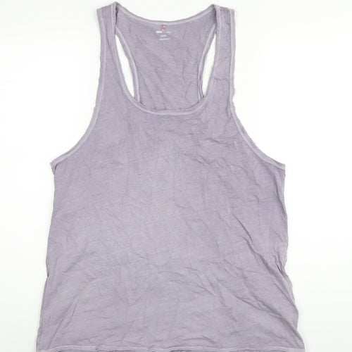ASOS Womens Purple Cotton Basic Tank Size L Scoop Neck