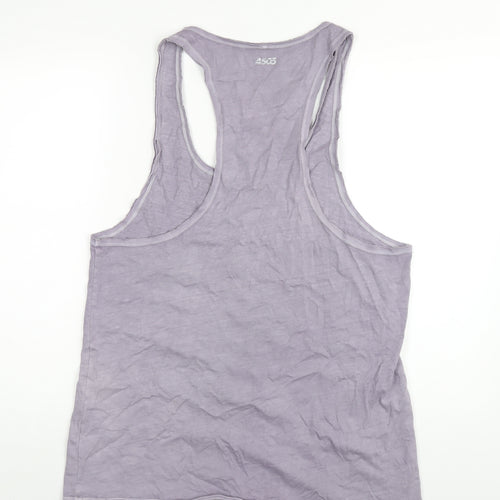ASOS Womens Purple Cotton Basic Tank Size L Scoop Neck